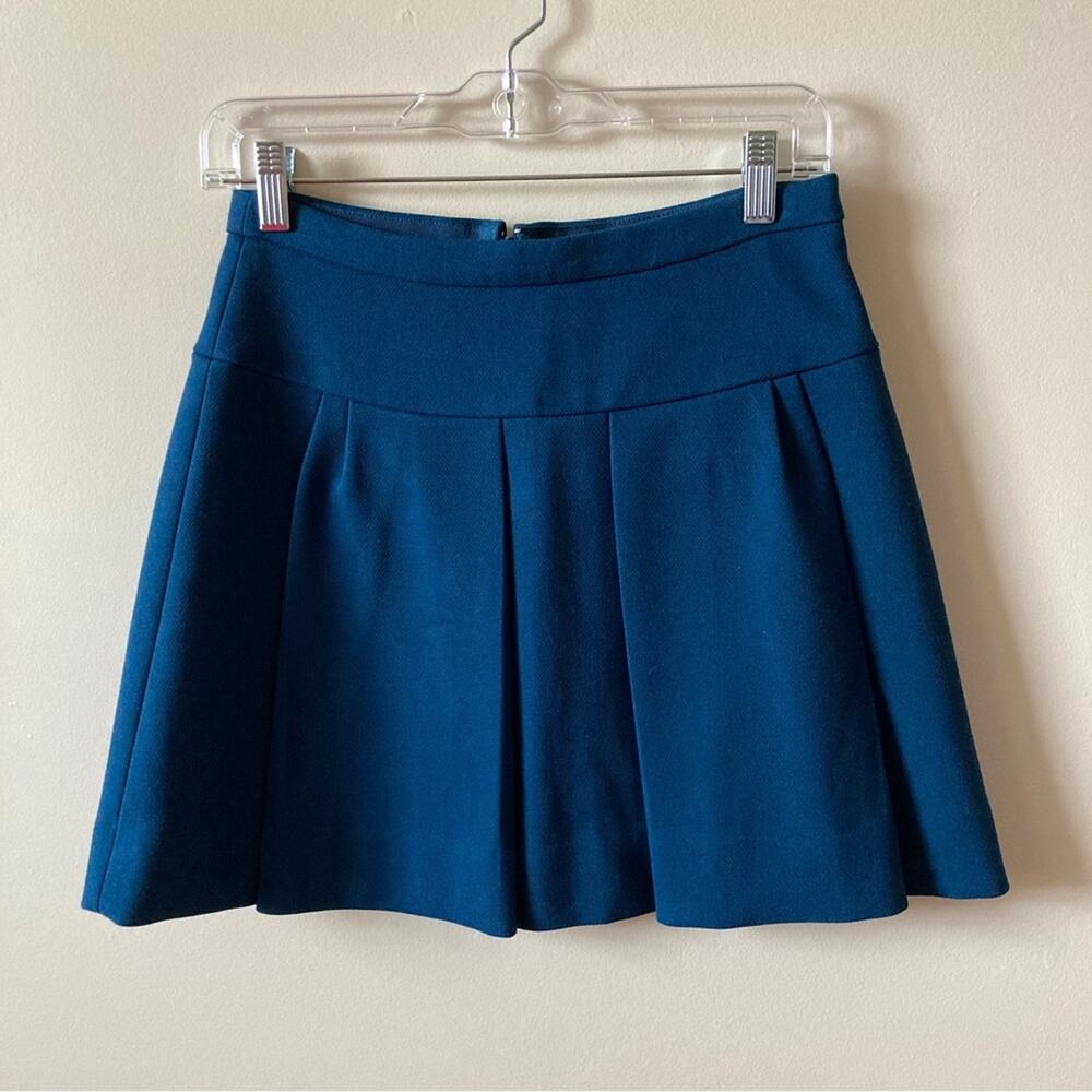 J.Crew Box Pleat Skirt Cobalt Blue Size 00